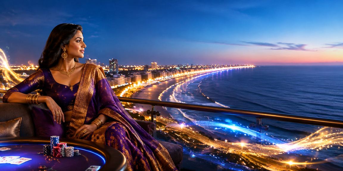 Players enjoying poker game at Chennai Marina Beach