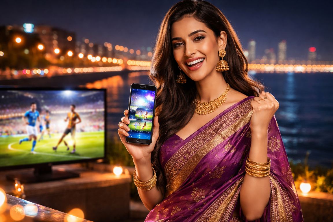 Mumbai marine drive with casino app interface